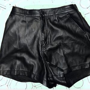 Leather shorts